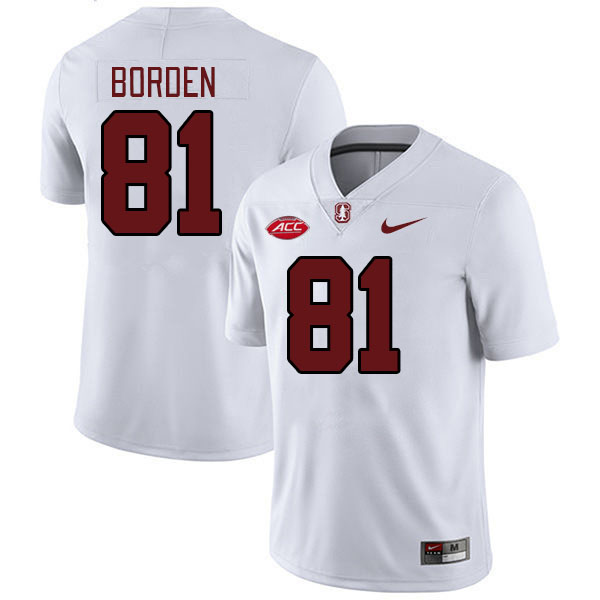 Men #81 Ahmari Borden Stanford Cardinal 2024 ACC Conference College Football Jerseys Stitched-White